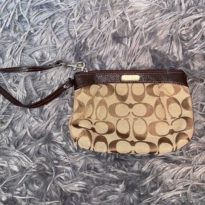 Coach mini bubble wristlet
